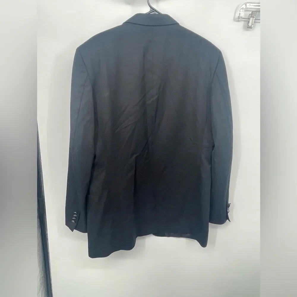 Albert Nipon Classic Navy Blue Blazer with‎ Gold Buttons  Suit  size 40L K-04